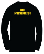 Fire Investigator Long Sleeve Tee Shirt