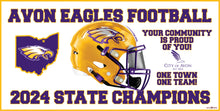 Avon Eagles Football Commemorative Championship Banner 36"x18"