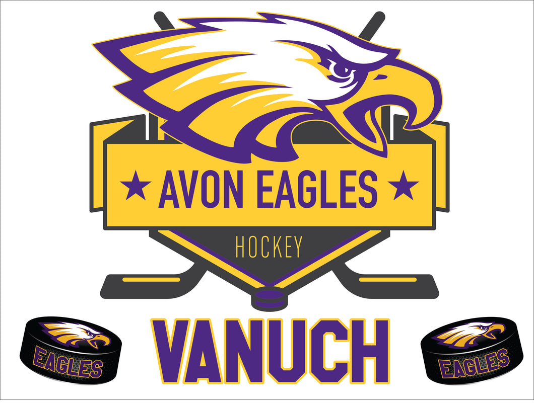 Avon Eagles Hockey Yard Sign