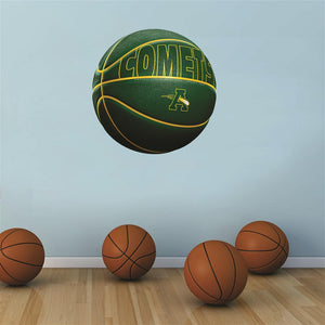 Amherst Comets GREEN basketball Wall Mascot™ 3 SIZES