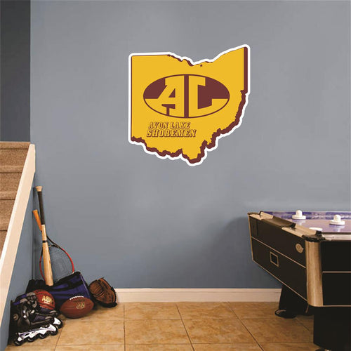 Avon Lake Ohio Map Wall Mascot™ Version 2