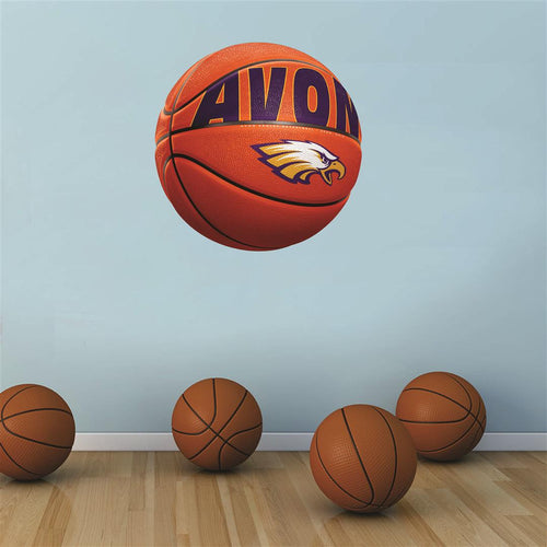 Avon Eagles ORANGE basketball Wall Mascot™ 3 SIZES