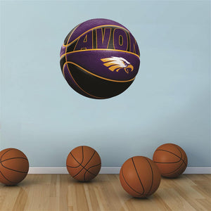 Avon Eagles PURPLE and BLACK basketball Wall Mascot™ 3 SIZES
