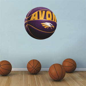 Avon Eagles PURPLE basketball Wall Mascot™ 3 SIZES