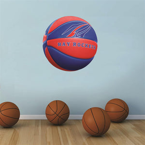 Bay Village Rockets BLUE and RED basketball Wall Mascot™ 3 SIZES