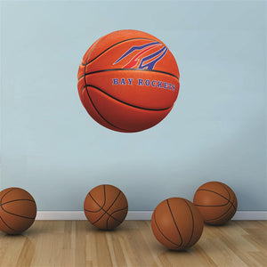 Bay Village Rockets ORANGE basketball Wall Mascot™ 3 SIZES