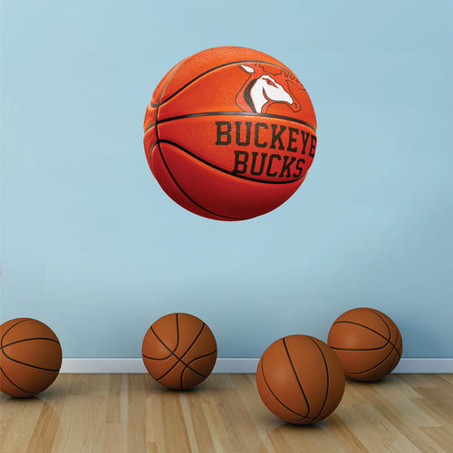 Buckeye Bucks ORANGE Basketball Wall Mascot™