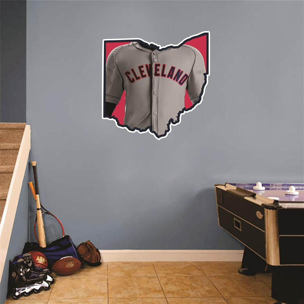 Cleveland Ohio Grey Jersey Wall Mascot™