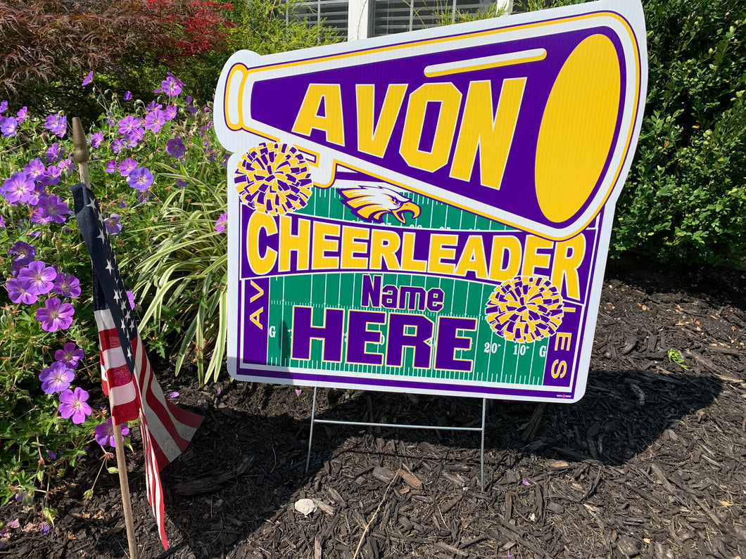 Avon Cheerleader Yard Sign