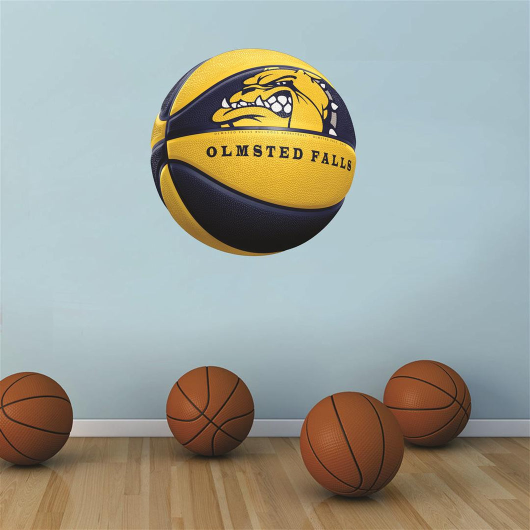 Olmsted Falls Bulldogs BLUE and GOLD basketball Wall Mascot™ 3 SIZES