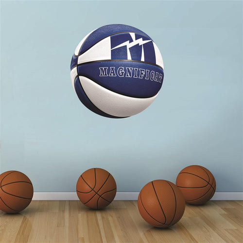 Magnificat Blue Streaks BLUE and WHITE basketball Wall Mascot™ 3 SIZES
