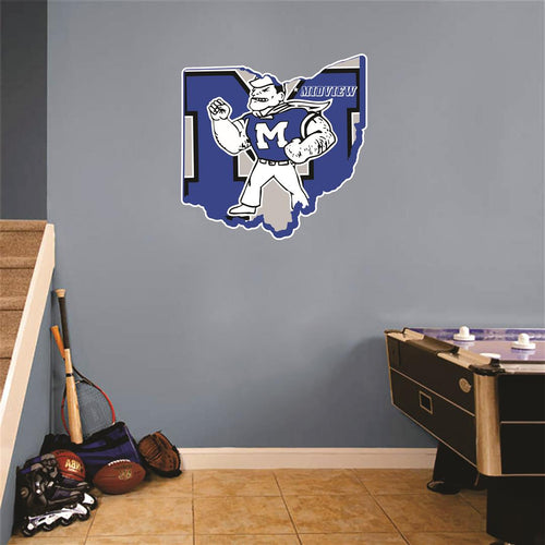 Midview Ohio Map Wall Mascot™ Version 3