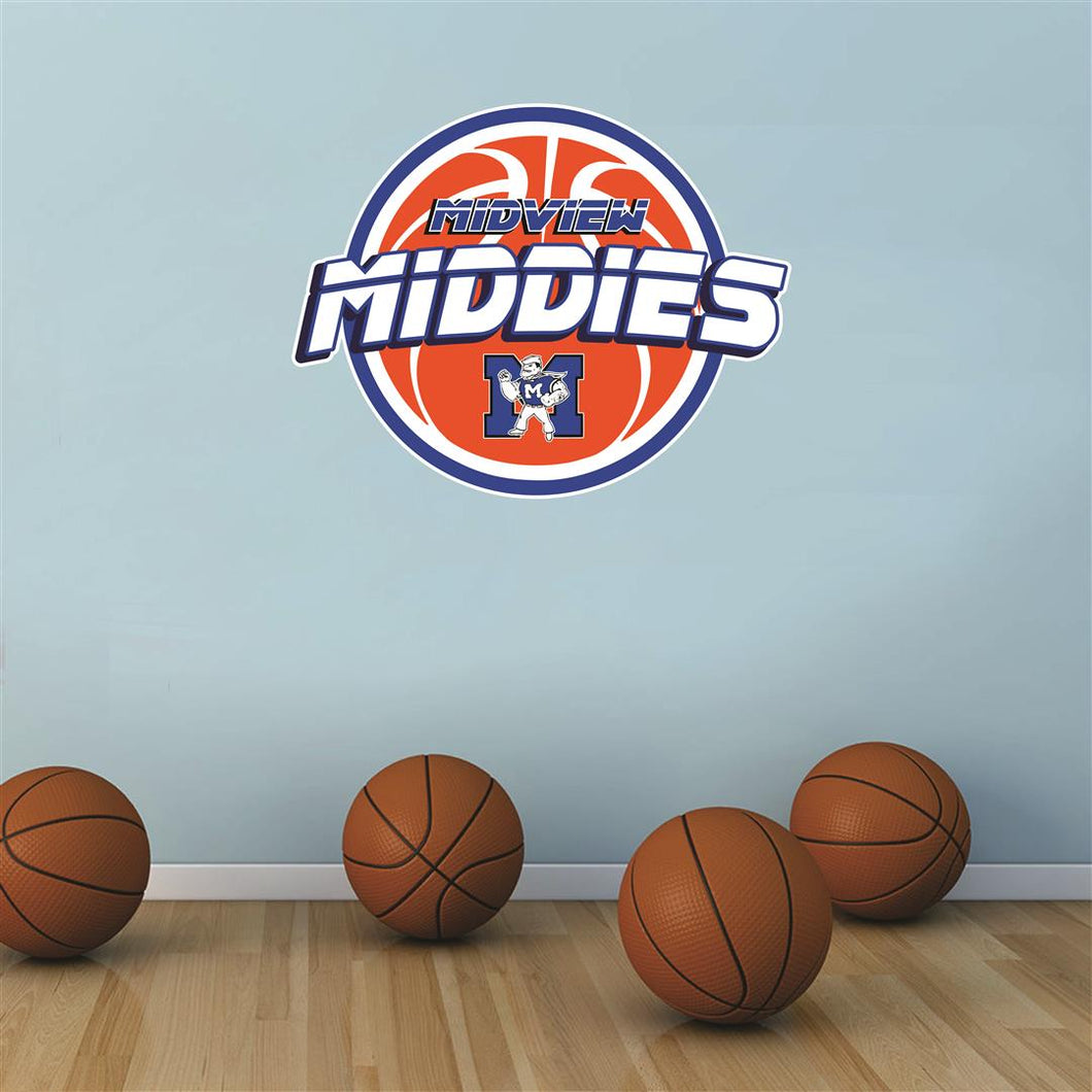 Midview Middies basketball Wall Mascot™ 3 SIZES – Graffiti Wearhouse