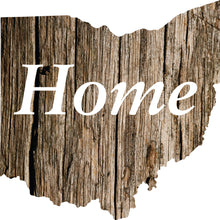 Ohio Shape Distressed Light Wood Wall Mascot™