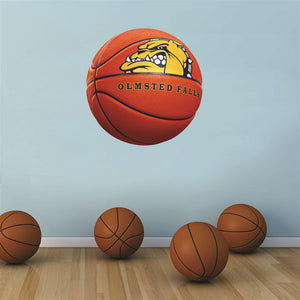 Olmsted Falls Bulldogs ORANGE basketball Wall Mascot™ 3 SIZES