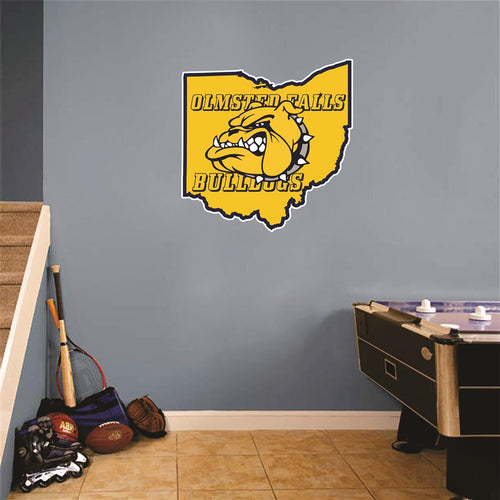 Olmsted Falls Ohio Map Wall Mascot™ Version 1