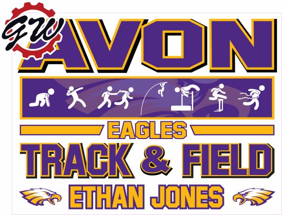 Avon Eagles Track & Field Yard Sign