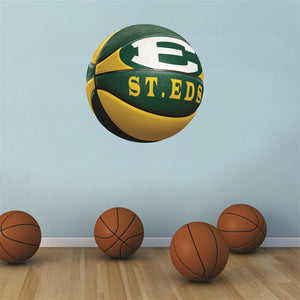 St. Edward Eagles GREEN and GOLD basketball Wall Mascot™ 3 SIZES