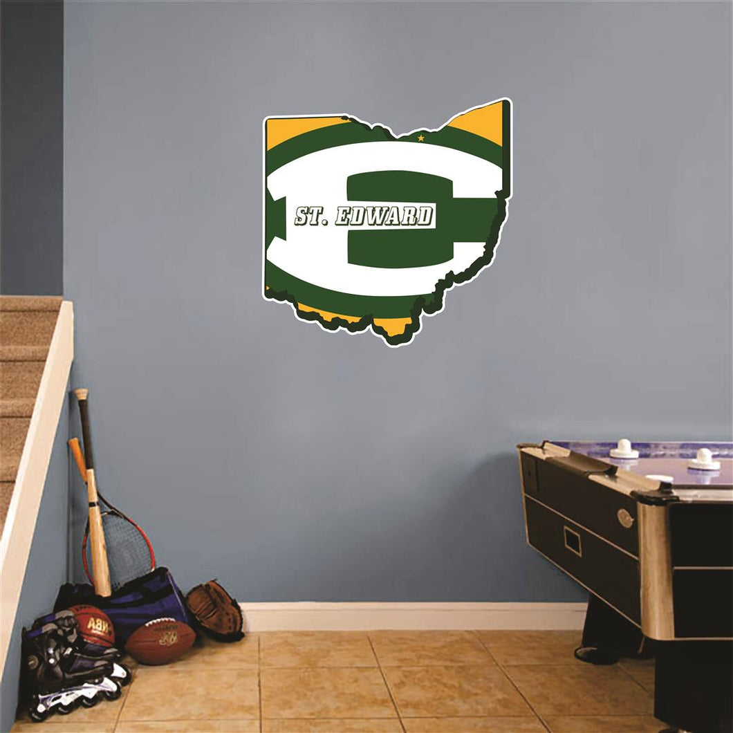 St. Eds Ohio Map Wall Mascot™ Version 3