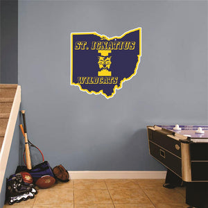 St. Ignatius Ohio Map Wall Mascot™ Version 2