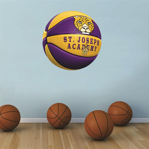 St. Joseph Academy Jaguars PURPLE and GOLD basketball Wall Mascot™ 3 SIZES