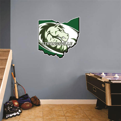 Strongsville Ohio Map Wall Mascot™ Version 2