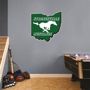 Strongsville Ohio Map Wall Mascot™ Version 1