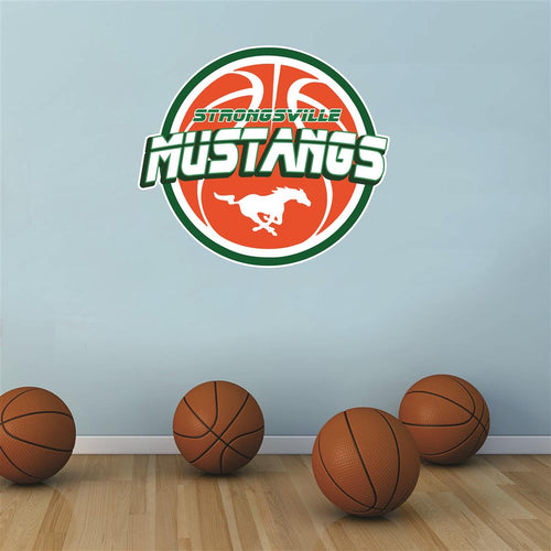 Strongsville Mustangs basketball Wall Mascot™ 3 SIZES