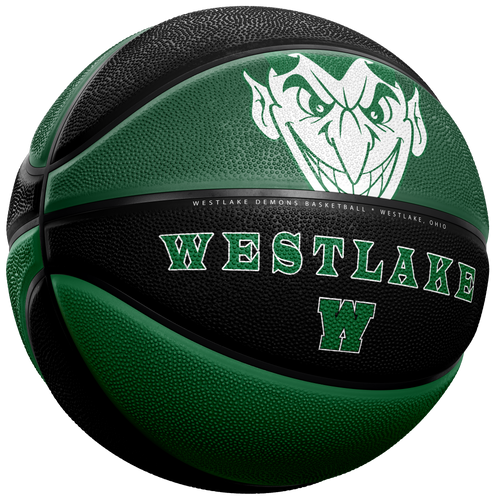 Westlake Demons GREEN and BLACK basketball Wall Mascot™ 3 SIZES