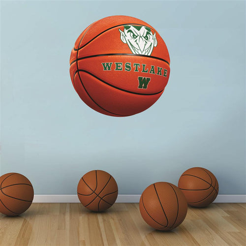 Westlake Demons ORANGE basketball Wall Mascot™ 3 SIZES