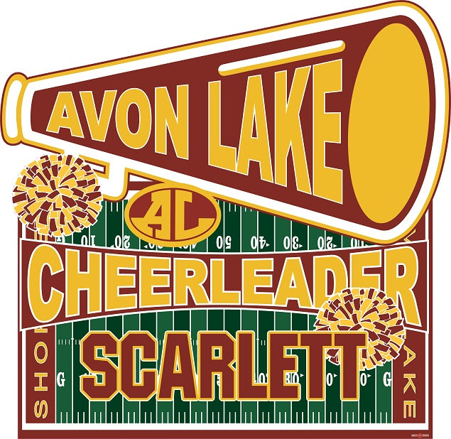 Avon Lake Cheerleader Yard Sign