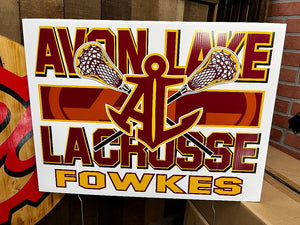 Avon Lake Lacrosse Yard Sign